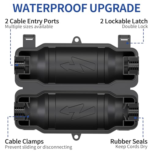 Cismorvex 3 Pack Outdoor Extension Cord Safety Cover with Waterproof Seal IP54 Water-Resistant, Weatherproof Electrical Co...