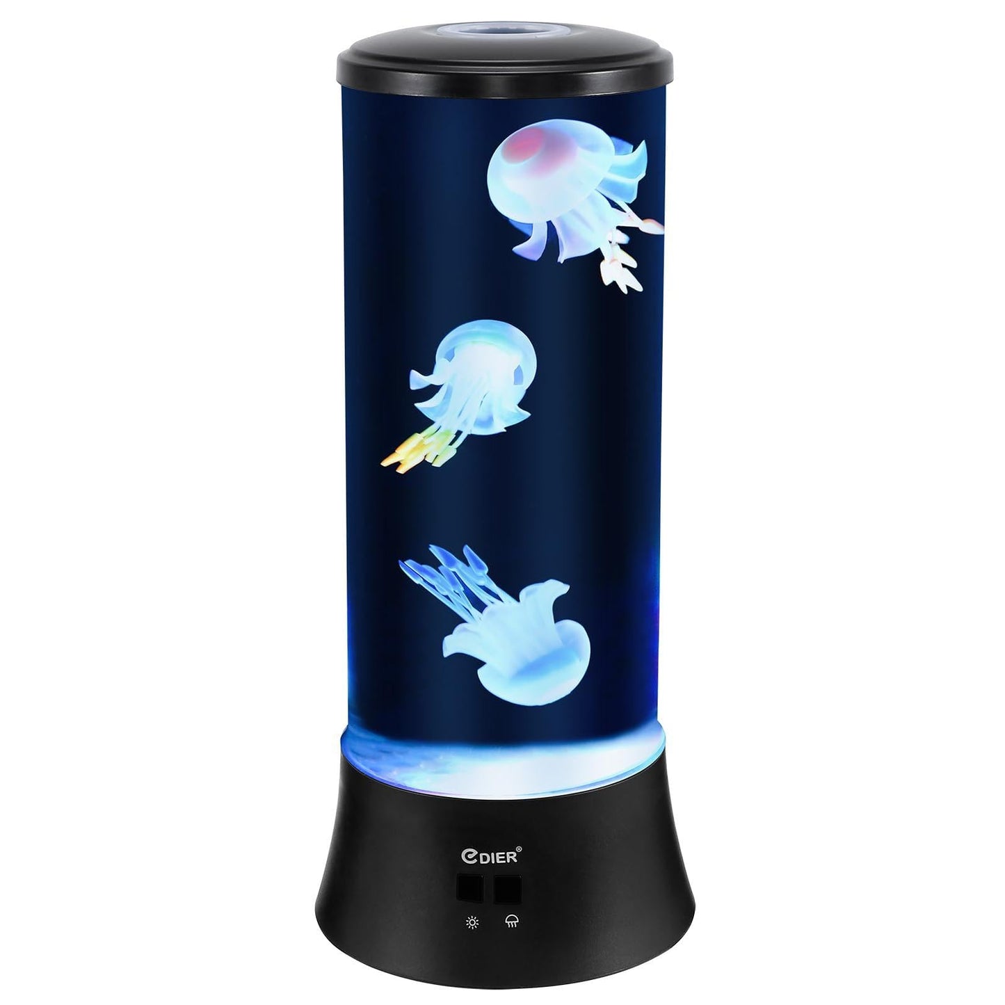 Edier Jellyfish Lamp  15 Inch Large Jellyfish Aquarium With Realistic Jellyfish & Noiseless Pump  Jelly Fish Light Lamp For Home Office Decor  Holiday Gift