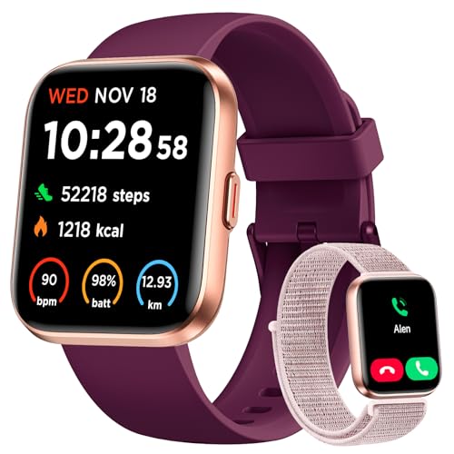 Smart Watch for Women, Answer/Make Calls, Alexa Built-in, 1.85" Touch Screen Fitness Tracker for Android & iPhone, Heart R...