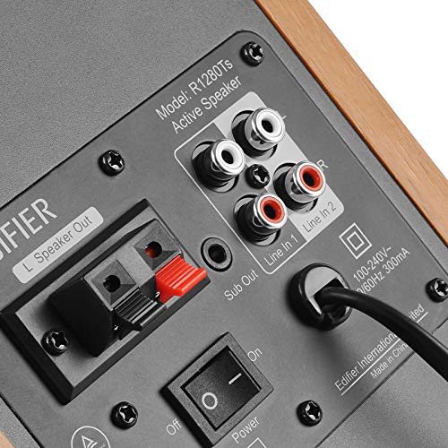 Edifier R1280Ts Powered Bookshelf Speakers - 2.0 Stereo Active Near Field Monitors - Studio Monitor Speaker - 42 Watts RMS...