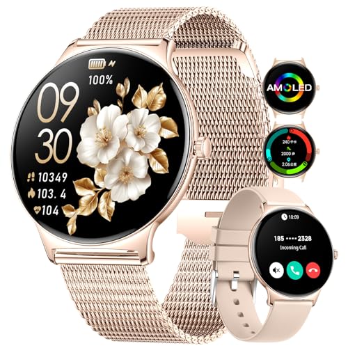 LIGE Smart Watch for Women(Dial/Answer Calls), 1.43" AMOLED HD Display, 100+ Sports Modes Fitness Tracker Watch, 5ATM Wate...