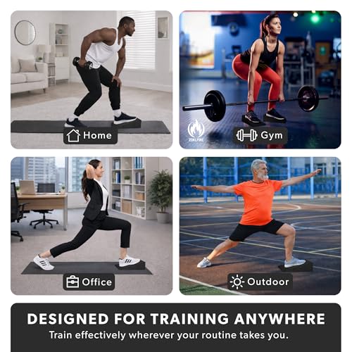 ZKDLFIRE Squat Wedge Block – 2 Pcs for Heel Elevated Squats & Mobility, Non-Slip Incline Slant Board for Ankle Mobility, C...