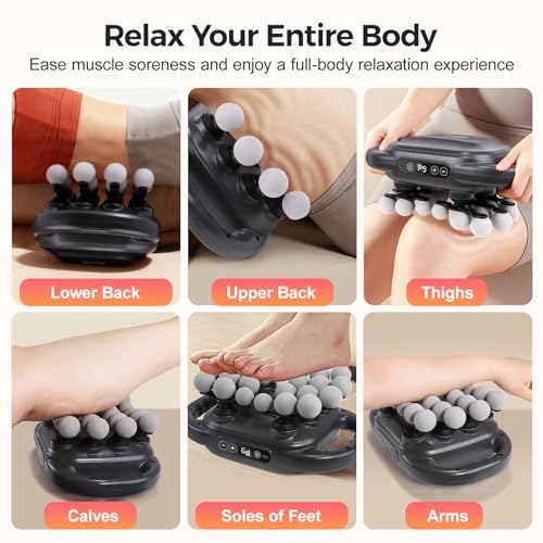 JIASHENG Massage Gun Set with 24 Heads, 9 Modes & 9 Speed Levels, Deep Tissue Percussion Massager for Muscle Pain Relief, ...