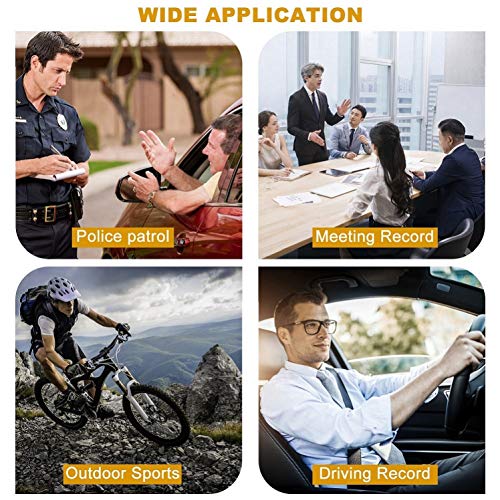 CammPro I826 1296P HD Police Body Camera,128G Memory,Waterproof Body Worn Camera,Premium Portable Body Camera with Audio R...