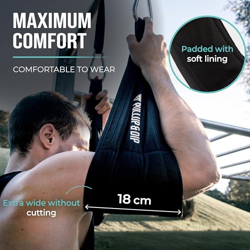 PULLUP & DIP Ab Straps, Premium Abdominal Slings for Abdominal Training, Padded Workout Straps for Crunches, Hanging, Leg ...