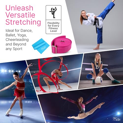 Stretching Strap with Door Anchor & Resistance Band – Leg Stretcher for Improving Flexibility & Splits – Ideal for Ballet,...