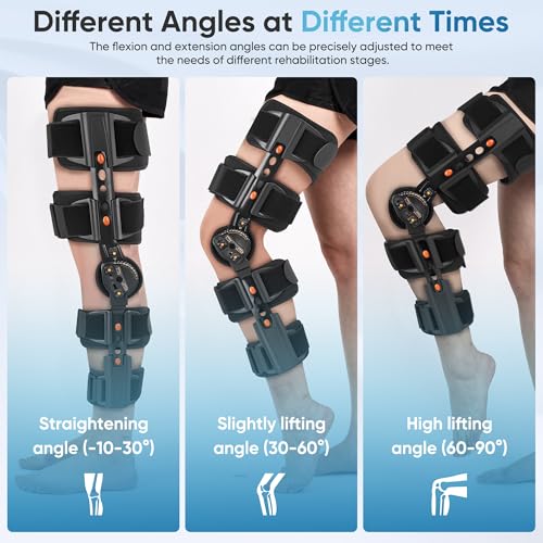 Dnogjo Hinged Knee Brace for Women&Men, Knee Brace with Side Stabilizers Provides Elastic Support, Knee brace for Meniscus...
