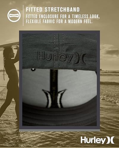 Hurley Men's Baseball Cap – Lightweight Curved Bill H2O Dri Fitted Caps for Men