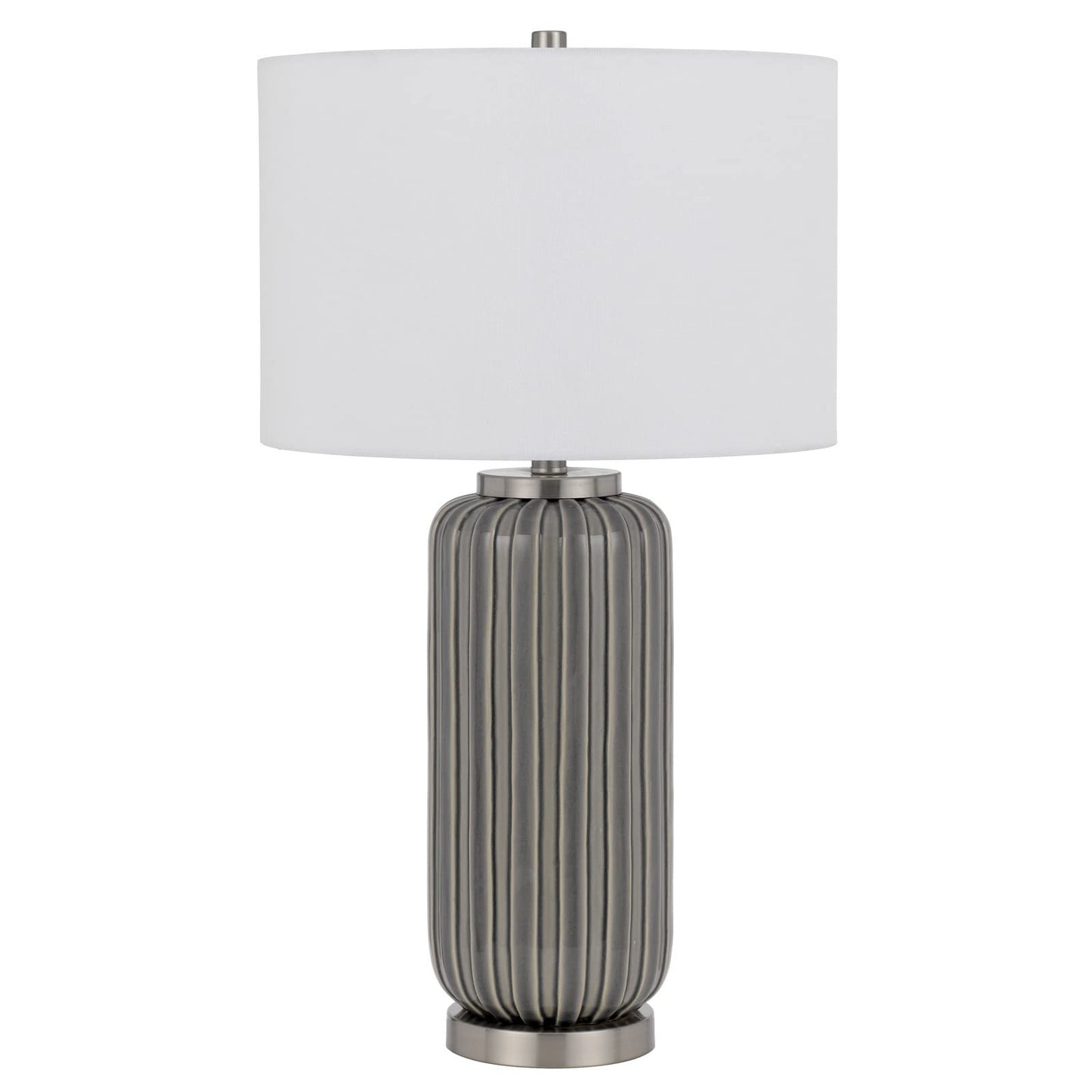 Benzara Ceramic Table Lamp with Dimmer, 29 in., Gray, Model BM272340