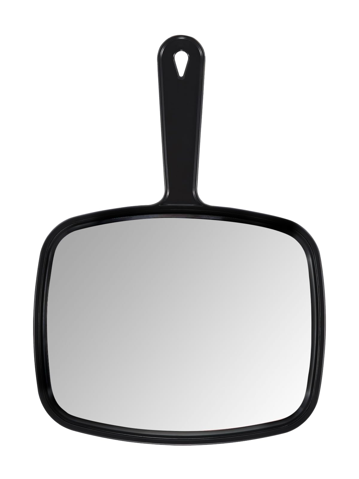 PROTECLE Hand Mirror, 10.3 L x 7.4 W Salon Barber Hairdressing Handheld Mirror with Handle, Square Black