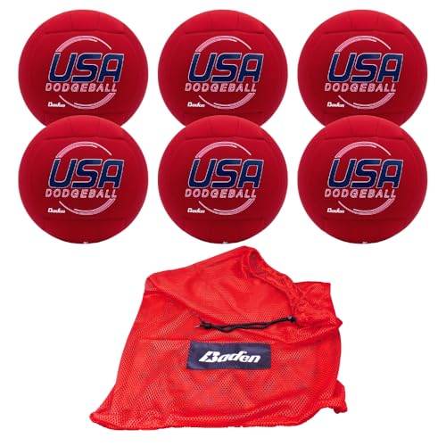 Baden | 7.5 inch Cloth Dodgeball | Official Ball of USA Dodgeball | Durable Knit Fabric Cover, Foam Backing, & Wound Bladd...
