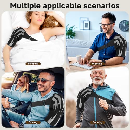STABLIX Shoulder Brace, Rotator Cuff Support Brace for Pain Relief, Shoulder Sleeve for Preventing Strains and Dislocatio...