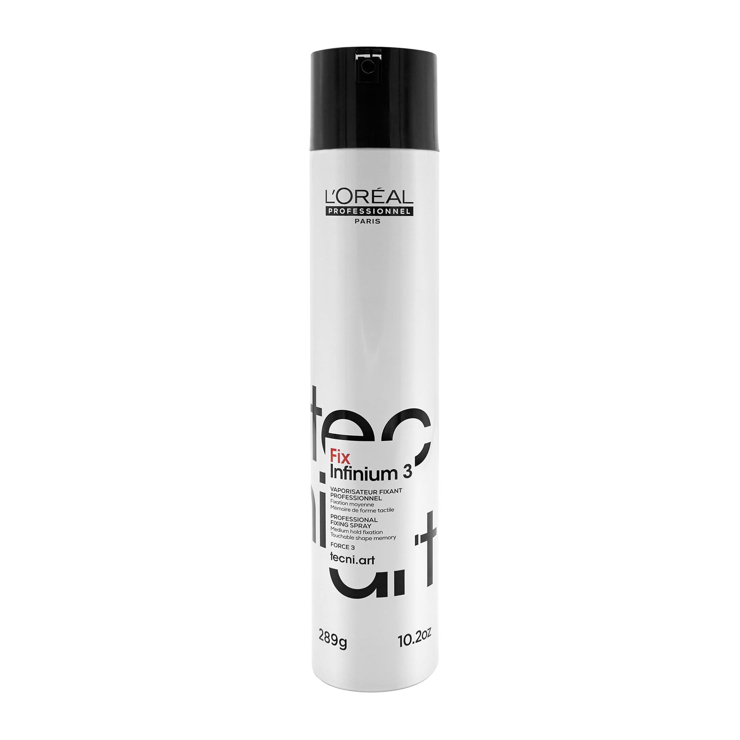 L'Or  al Professionnel Paris Fix Infinium 3 - Medium Hold Hairspray For Lasting Shape and Shine, Reduces Frizz Without Stiffness