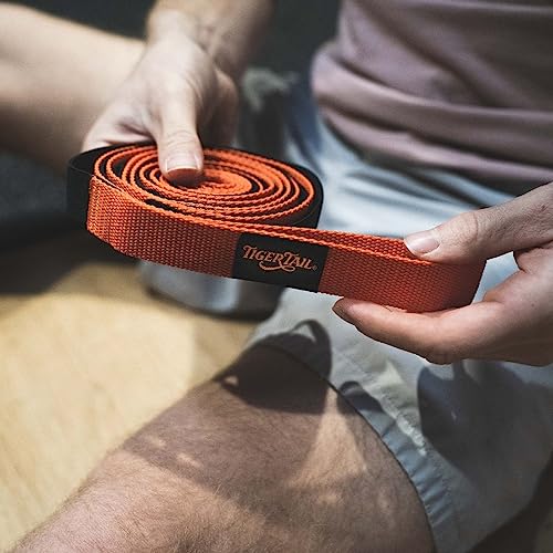 Tiger Tail The Stretchy Tiger 80” - Stretch/Yoga Strap with 10 Numbered Loops for Yoga, Physical Therapy, Pilates, & Exerc...