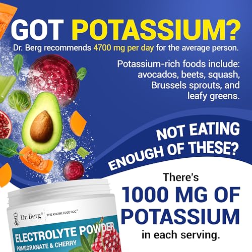 Dr. Berg Zero Sugar Hydration Keto Electrolyte Powder - Enhanced w/ 1000 mg of Potassium & Real Pink Himalayan Salt (NOT T...