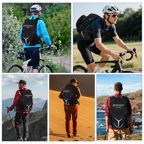 Insulated Hydration Backpack with 3L Water Bladder - 18L Leak-Proof Hiking Daypack, Lightweight Water Backpack for Men & W...