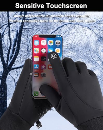 Winter Gloves Men & Women, Touch Screen Gloves Running Gloves Cycling Gloves Warm Gloves