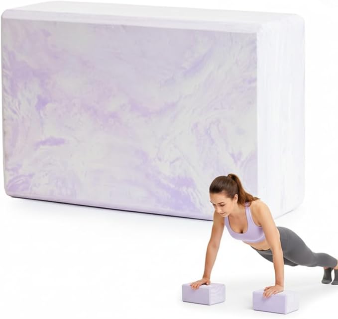 Blocks for Yoga | Non-Slip Exercise Blocks for Working Out, Pilates, Stretching, Meditation | Lightweight & Durable Yoga T...