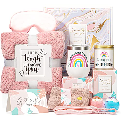 Get Well Soon Gifts for Women, Inspirational Birthday Gifts for Women, Self Care Package Get Well Gift Baskets for Friends...