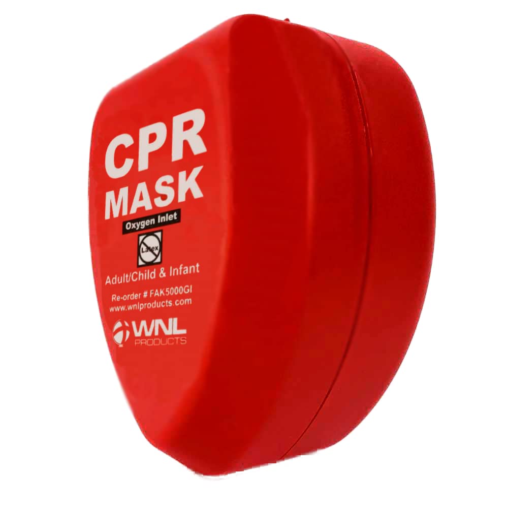 WNL Products CPR Rescue Mask, Adult/Child & Infant Pocket Resuscitator, Hard Case Kit with Belt Clip