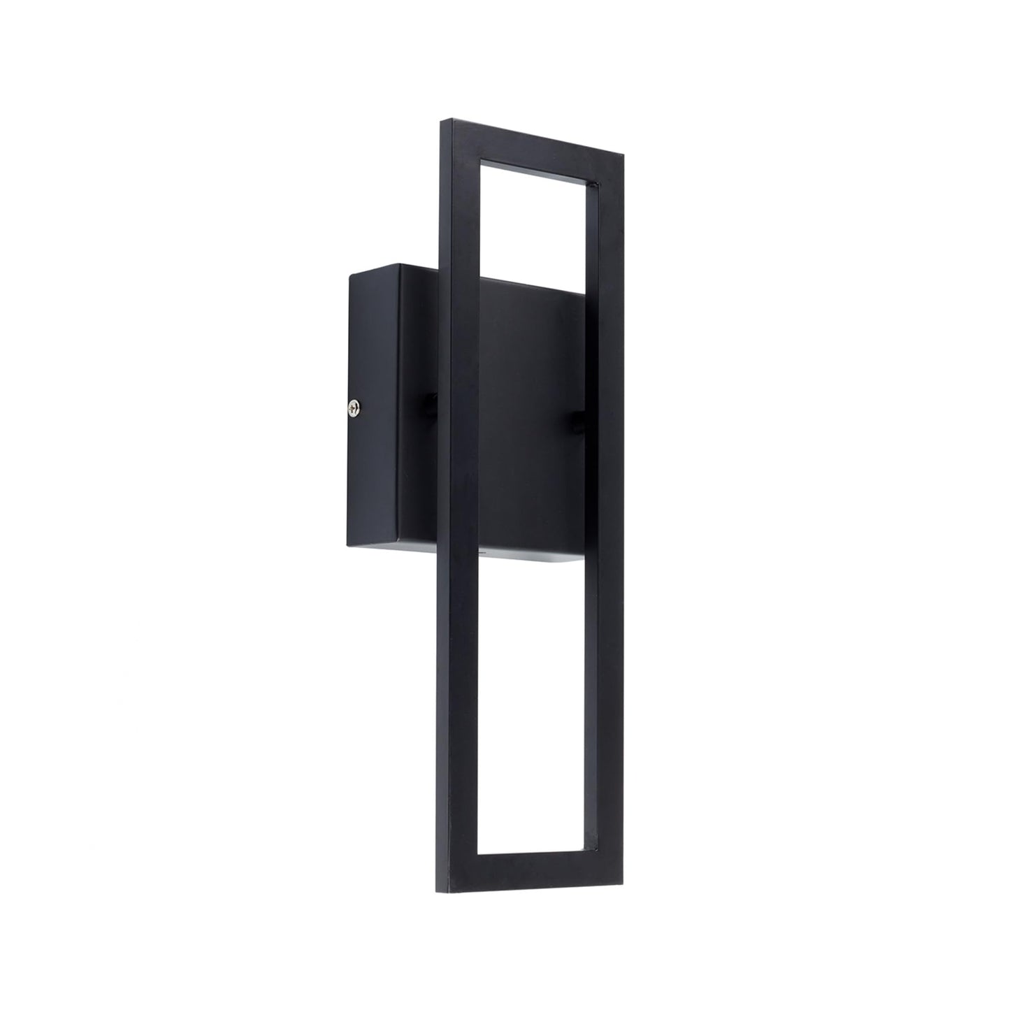 Globe Electric McKay LED Wall Sconce, 17W, 520 Lumens, Black, Metal, Model 51432, Indoor/Outdoor, 14in Size