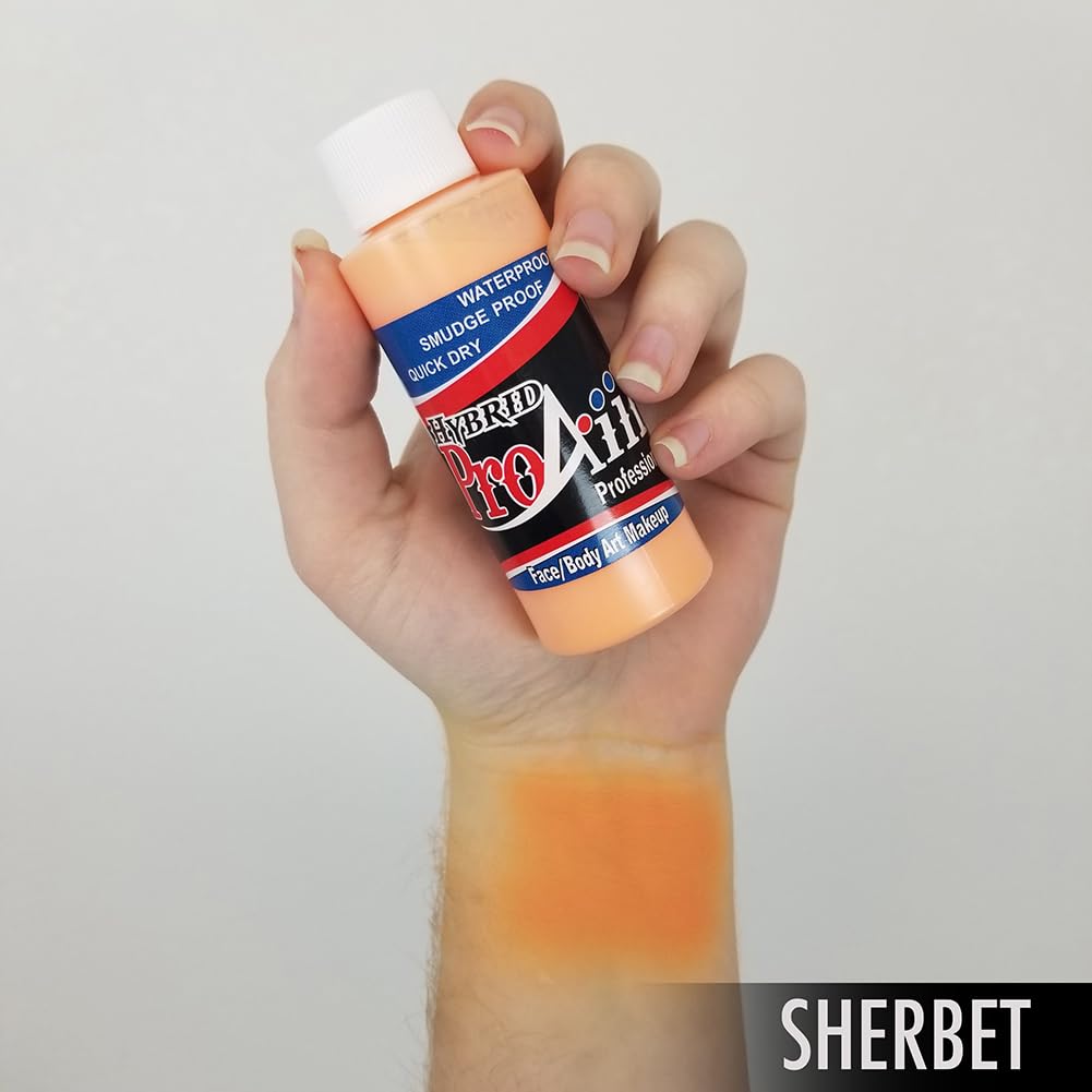 ProAiir Face and Body Painting Makeup - 2oz (60ml) Sherbet Orange