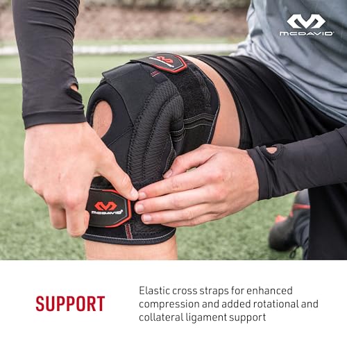 McDavid Knee Brace Support with Side Stays, Compression Knee Sleeve & Cross Straps for Patellar Tendon Support, Tendoniti...