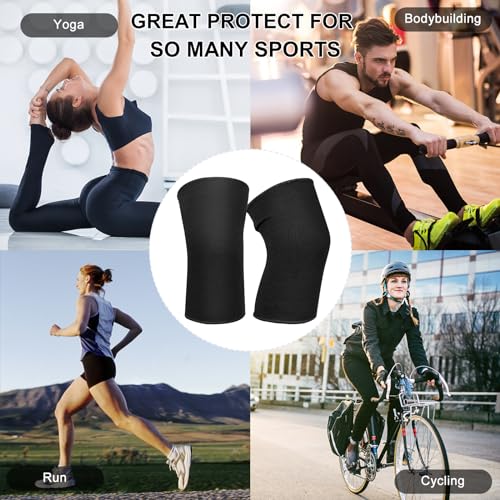 JUSDIQIR Knee Brace 2 Pack Knee Pads, 1 Pair Knee Braces Compression Sleeves For Women Men, Knee Protector for Knee Pain J...
