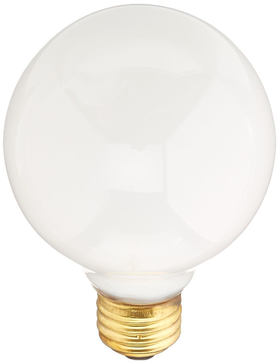 Bulbrite Incandescent G25 Light Bulb, 25W E26 Medium Screw Base, White, Copper Material