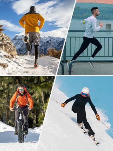 Mexholin 4/5 Pack Men's Thermal Compression Pants Fleece Lined Long Johns Winter Athletic Workout Leggings Baselayer