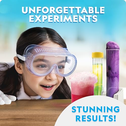 National Geographic Stunning Chemistry Set - Mega Science Kit with 45 Easy Experiments- Make a Volcano and Launch a Rocke...