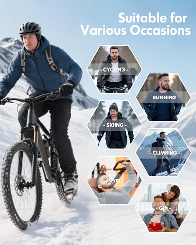 CL convallaria 4 or 2 Pack Men's Thermal Shirt Long Sleeve Fleece Lined Tops Base Layer Long John Shirts for Menn