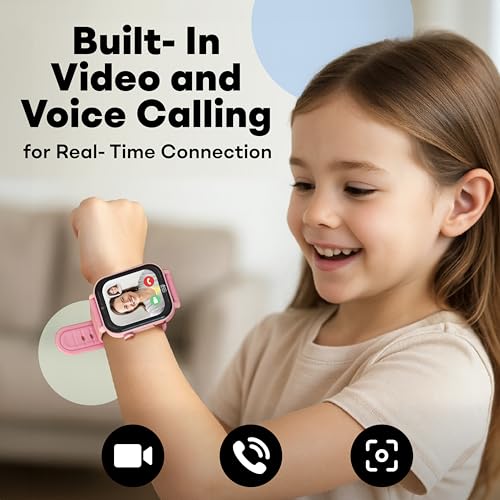 Kipywatch Smart Watch for Kids - Kids Watch with GPS Tracker & Safe Zones Alert – SMS, Voice & Video Call with School Mode...