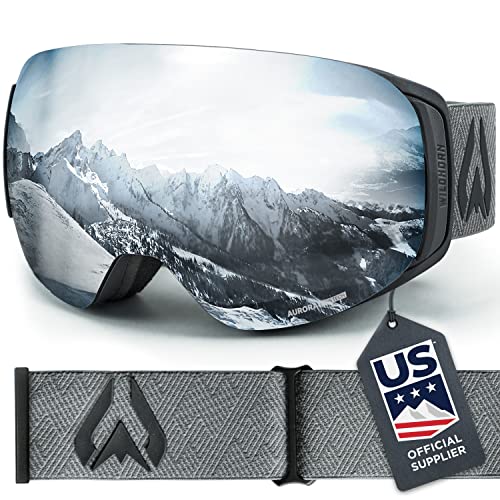 Wildhorn Roca Ski Goggles Men Women Anti-Fog/Scratch 100% UV-Magnetic Lens-Snowboard Snow Goggles Men Women Adult