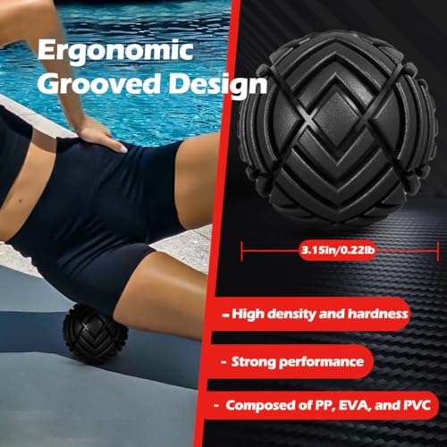 TETOP Fitness Muscle Massage Ball, 3.15in, Therapy Ball for Trigger Point Massage, Trigger Point Ball for Myofascial Relea...