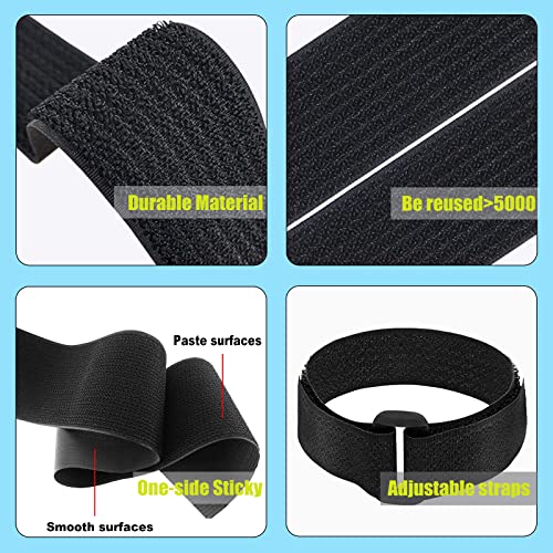 16Ft 2 inch Wide Cable Ties, Jumpso Heavy Duty Hook and Loop Straps with 15 Buckles, Adjustable Straps for Wire, Cord Wrap...