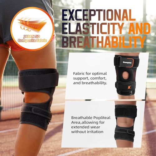 2-in-1 Professional Knee Brace for Pain Relief,Adjustable Knee Support with Patella Pad & Side Stabilizers, Compression Kn...