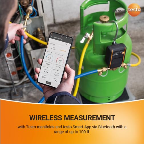 testo 560i App-Operated Refrigerant Scale Set – Reloading Scale IP44 with Valve IP54 and Carrying Bag – with Maximum Load ...