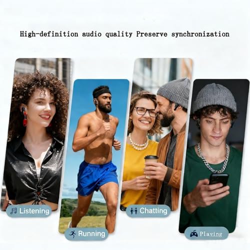BSWLMDD Wireless Bluetooth Noise-Canceling Earbuds Bluetooth 5.3 High-Fidelity Stereo LED Display in-Ear Headphones 48-Hou...