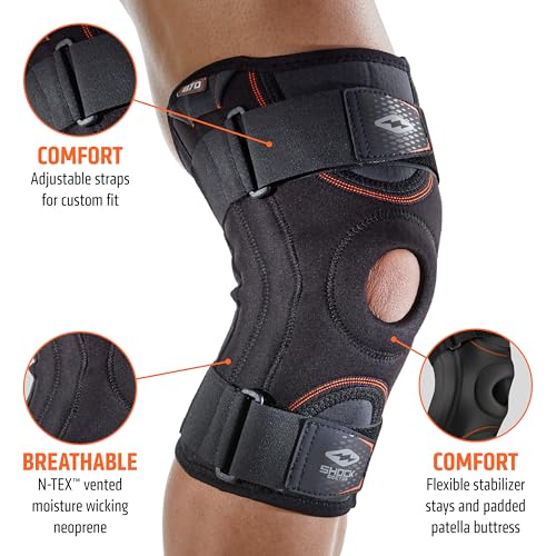 Shock Doctor Knee Brace , Compression Knee Brace for Men & Women, Stability, Patella Instability, Meniscus & Ligament Inju...