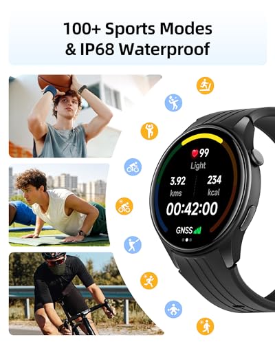 Parsonver Smart Watch, Built-in GPS, Bluetooth Calling, Fitness Watch for Men Women with 100+ Sport Modes, IP68 Waterproo...