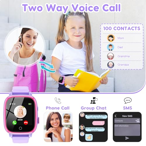 cjc 4G Smart Watch for Kids with GPS Tracker, Globally Applicable, Texting and Calling, Kids Watch for Ages 4-12 - Include...