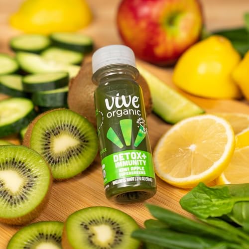 Vive Organic Detox + Immunity Kiwi Apple Wellness Shot, 2 fl oz Bottle