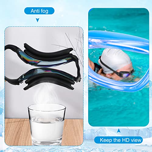 Treela 10 Pcs Swimming Goggles for Adults Pool Goggles Swim Glasses Bulk Multipack Anti Fog Silicone No Leaking