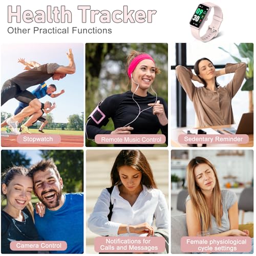 Fitness Tracker with Step Counter/Calories/Stopwatch, Activity Tracker, Health Tracker with Heart Rate Monitor, Sleep Trac...