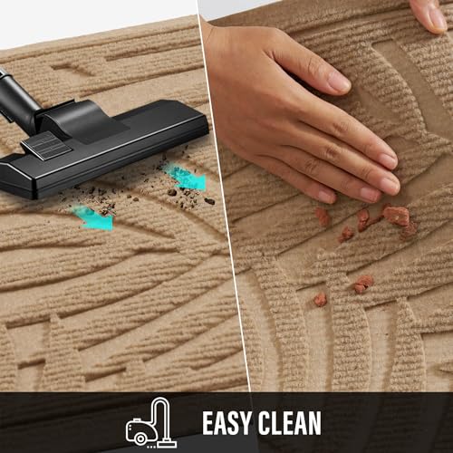 HIYARD Front Door Mat, Absorbent Resist Dirt Welcome Door Mat Indoor Outdoor, Waterproof Doormat, Sturdy Non Slip Backing,...