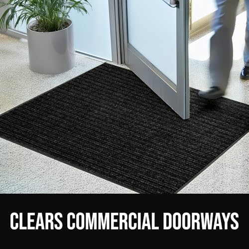 GORILLA GRIP Waterproof Traffic Guard Door Mat, Heavy Duty Entryway Mats, Strong Backing Commercial Utility Rugs for Offic...