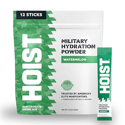 HOIST Electrolyte Drink Mix Powder Sticks – Rapid Rehydration, Military Hydration Formula – Watermelon (12 Single-Serve Pa...