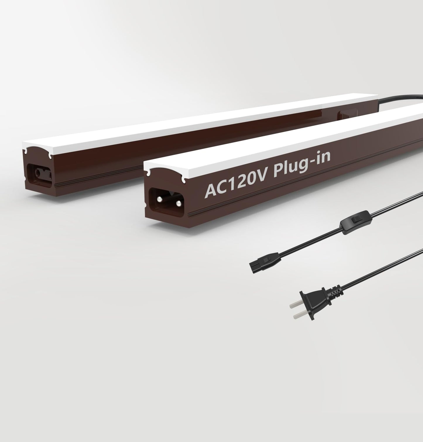 Leetdud Under Cabinet Lighting Plug In  16 Inch 2 Pcs  Linkable Ac120V 3Cct 3000K/4000K/5000K Ultra Slim  Led Under Cabinet Lights For Counter Light  Kitchen  Shelf  Sink  Workshop  Desk  Bronze