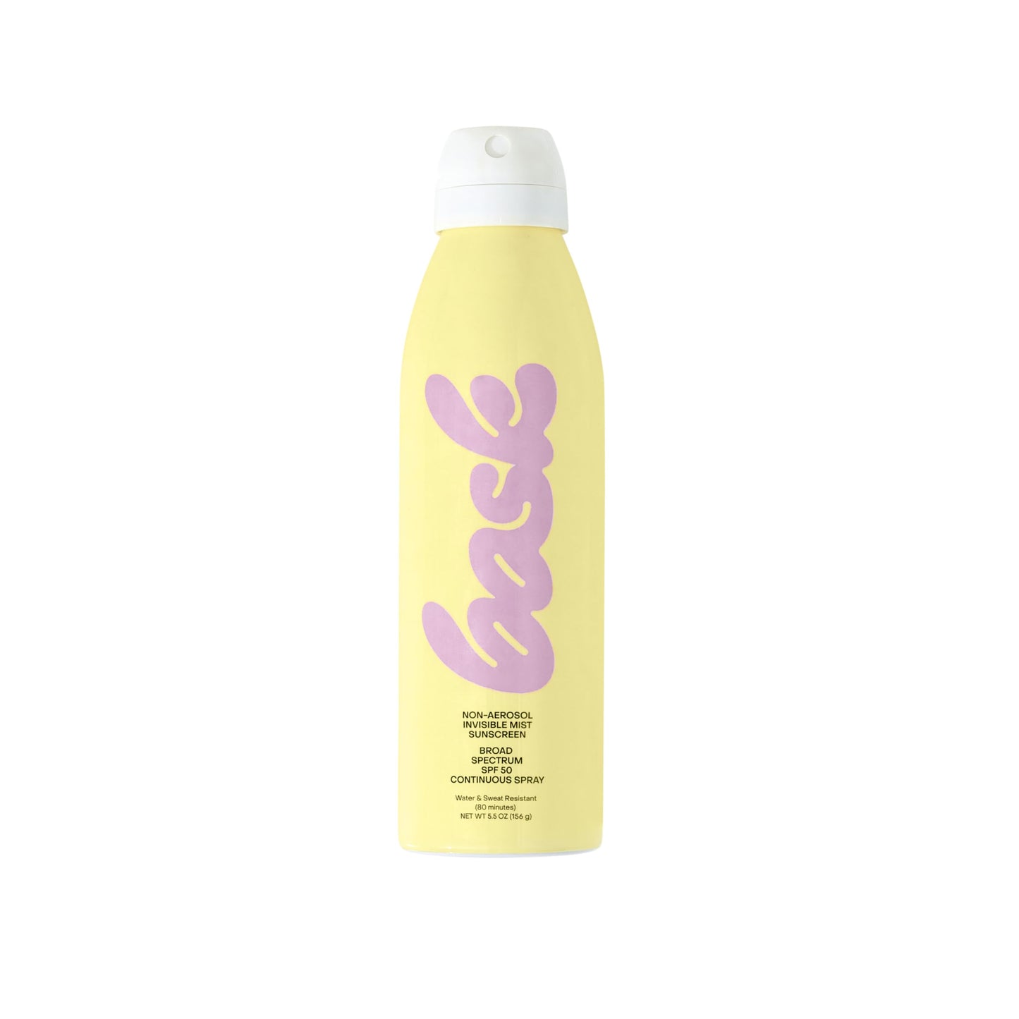 Bask Suncare SPF 50 Sunscreen Spray - Non-Aerosol, Broad Spectrum UVA/UVB Protection, Dermatologist Recommended, No White Cast,